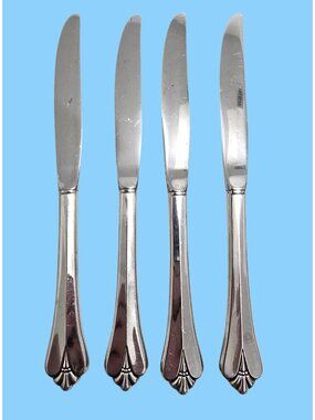 4 Oneida Community ROYAL FLUTE Stainless Steel Butter Knives Flatware